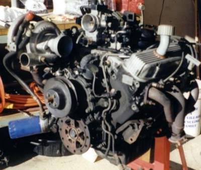 Engine on a stand