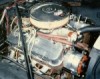 Engine compartment with 427 CID Chevy