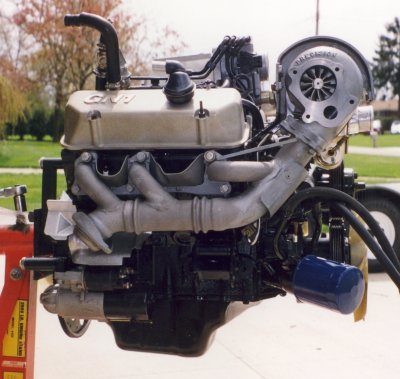 Passenger side view of turbocharged Buick V6